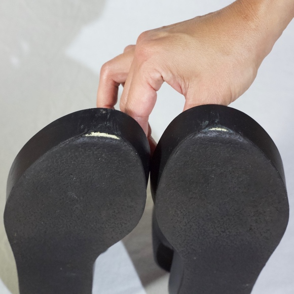 Black Marett Leather Platform Sandal, Black - Picture 7 of 8